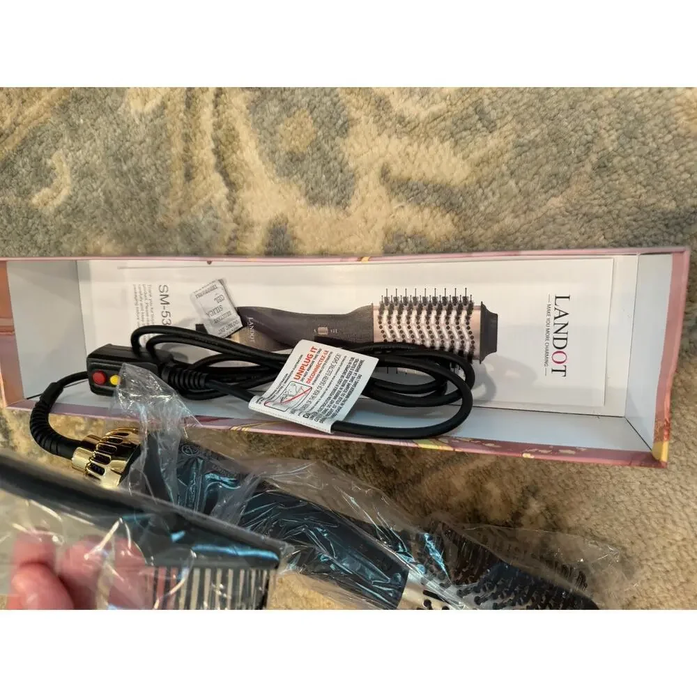 LANDOT Hair Straightener Brush Negative Ion Hot Brush | Sealed W/ Fast Ship!